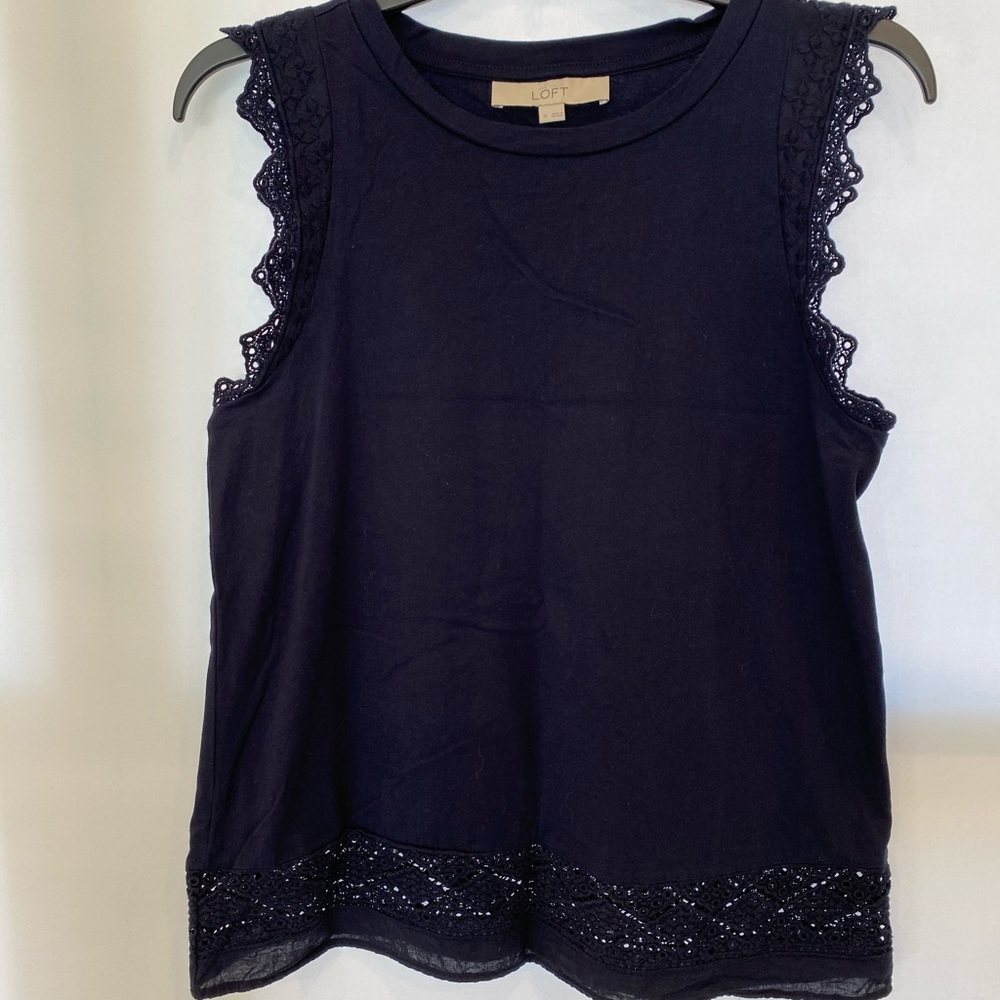 Loft • Navy Blue Sleeveless Tank